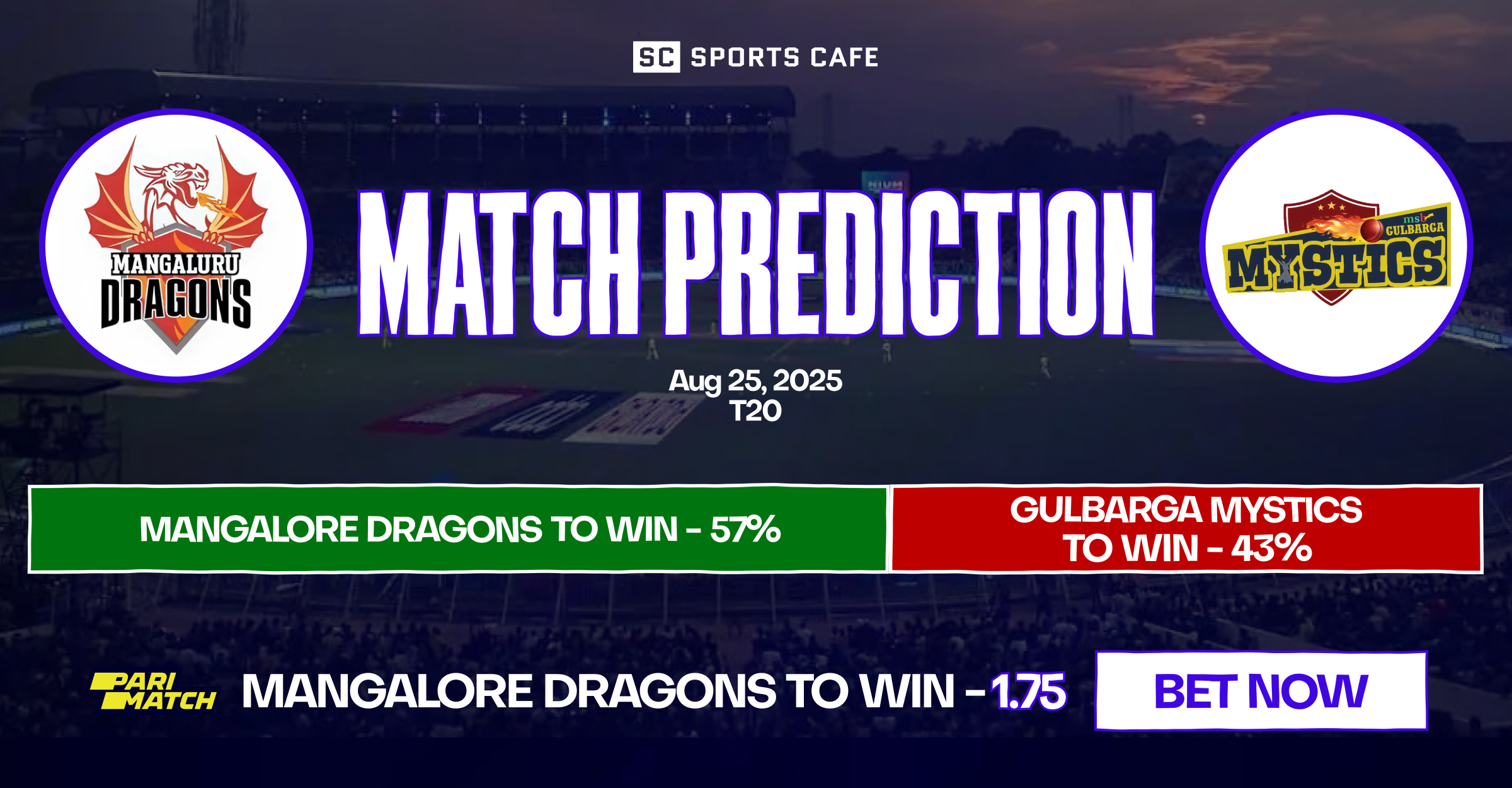 Mangalore Dragons vs Gulbarga Mystics